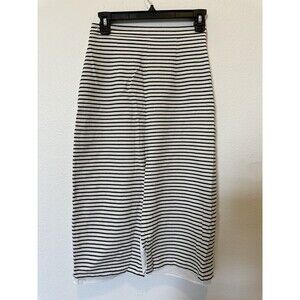 Alice + Olivia Black & White Striped Skirt Sz 2 Great Spring Knee High Skirt